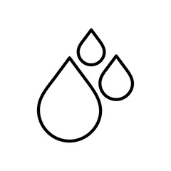 water drops icon Thin line art isolated