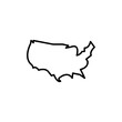 © Mincraft - USA Map icon Thin line art isolated