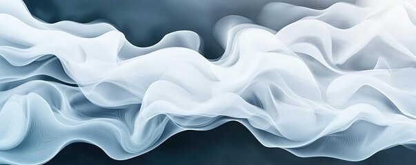 Wall Mural - blurred abstract background concept. abstract swirling white smoke on a moody dark background for ar