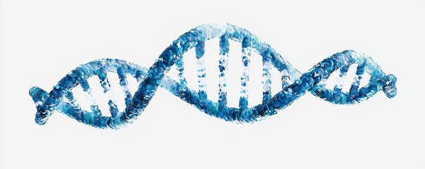 Wall Mural - colorful dna double helix on a simple gradient background