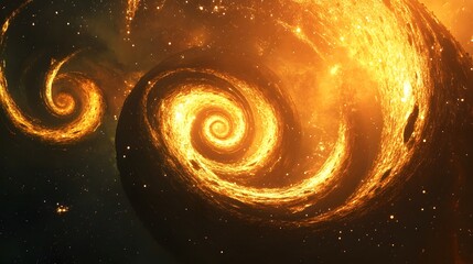 Wall Mural - galactic swirls of energy cosmic space abstract art deep space ethereal view celestial dynamics