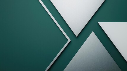 Wall Mural - triangle abstract background idea. modern geometric shapes in minimalist design against a dark green