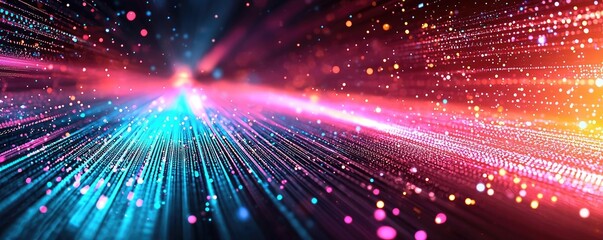 Wall Mural - plexus abstract background idea. abstract light trails representing speed and motion in vibrant colo