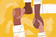 © Westend61 - Illustration of hands joined together symbolizing teamwork and support