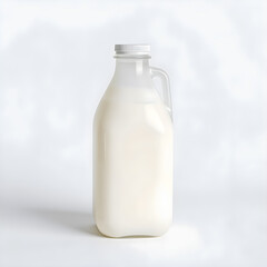 Wall Mural - Milk bottle isolated on white background. 3d render illustration.