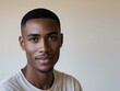 © Hannah - young black guy in a casual shirt, portrait