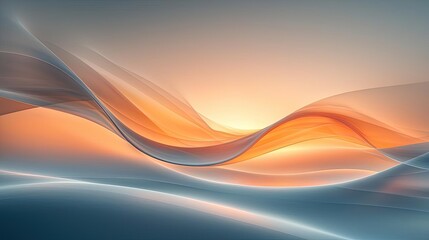 Wall Mural - Cloudy abstract background concept. Elegant abstract waves blending colors in a soft, flowing pattern for creative designs.