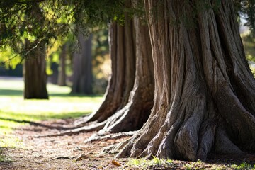 Canvas Print - A cluster of trees standing closely together