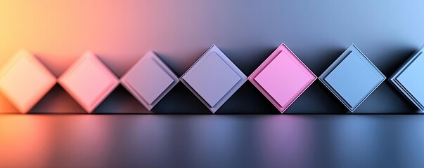 Canvas Print - Triangle abstract background concept. A captivating arrangement of colorful geometric shapes on a gradient background.