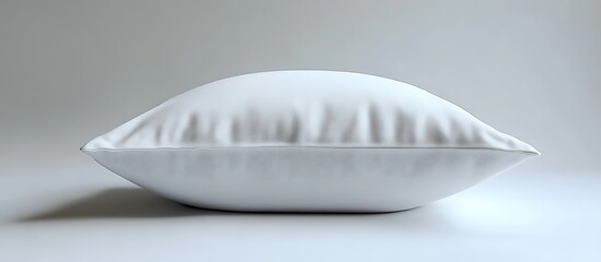 Minimalist white pillow with a refined design and soft texture, displayed on a clean white background.