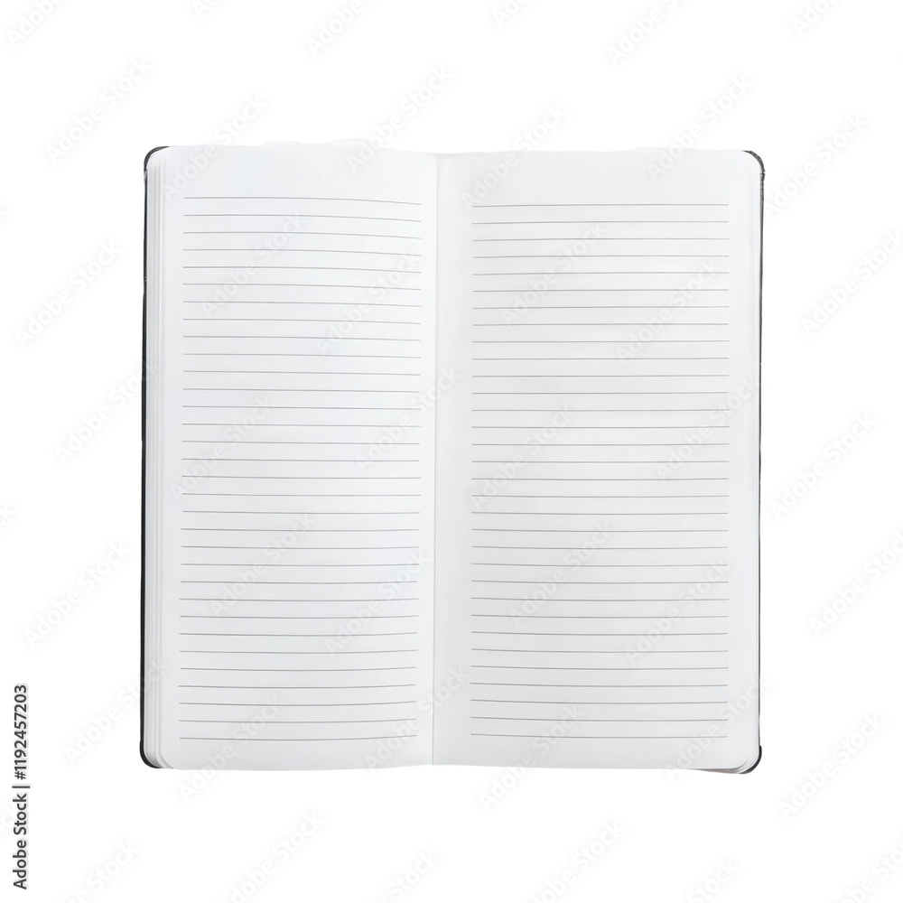 Blank notebook mockup design template studio setting flat lay view ...