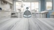 © Maruf - 'Serene Simplicity: A Close-Up of an Empty Table in a White Dental Clinic'