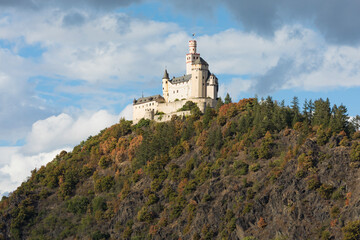 Wall Mural - Medieval castle Marksburg at Braubach, Rhineland-Palatinate, Germany