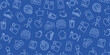 © goldau_design - Blue restaurant icon background.