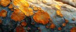 © ngamaz - Orange lichen on rock, sunlight, nature texture