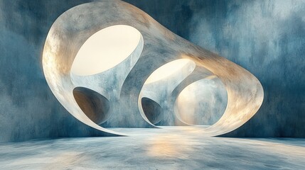 Wall Mural - Abstract form with openings.