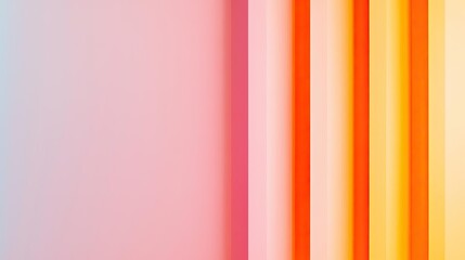 Poster - Symmetry gradient concept. Abstract colorful vertical stripes in gradient shades of pink and orange tones.