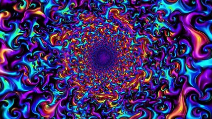 Wall Mural - vibrant swirling abstract pattern with hypnotic colors, featuring a circular design that inspires cr