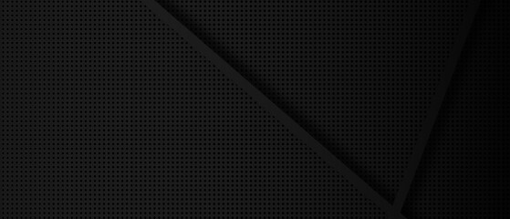 Wall Mural - abstract black metallic carbon neutral overlap light hexagon mesh design modern luxury futuristic te