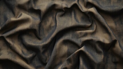 Aufkleber - Elegant dark cloth texture with folds and ripples showcasing a rich fabric background for design and texture applications.