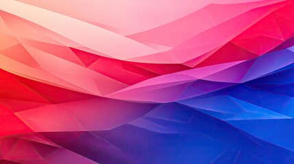 Poster - Triangle abstract background idea. Vibrant abstract background with flowing waves of pink, red, and blue colors.