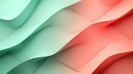 Poster - Triangle abstract background idea. Abstract waves in soft colors create a smooth and dynamic visual background.