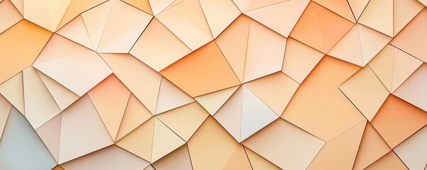 Poster - Triangle abstract background idea. Abstract geometric patterns with soft orange hues for creative design projects.