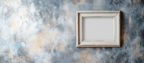 Aufkleber - Empty photo frame on textured wall background with ample copyspace for personalized text or artwork display in a stylish interior setting