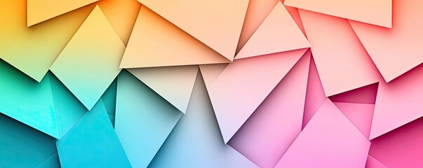 Poster - Triangle abstract background idea. Colorful geometric shapes create an abstract digital background design.