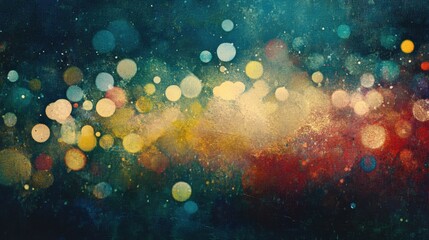Leinwandbilder - Vintage bokeh light background with colorful abstract defocused dots creating a mesmerizing soft focus effect for artistic designs
