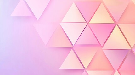 Poster - Triangle abstract background idea. Abstract geometric triangles in soft pastel colors create a modern, artistic background.