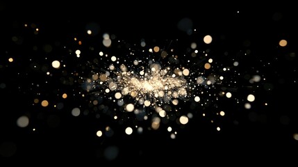 Aufkleber - Bokeh Abstract Blurred Light Background Featuring Sparkling Fireworks in Vivid Night Sky