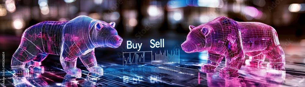 Analyzing Buy and Sell Trends Financial Market Conceptual Chart Digital ...