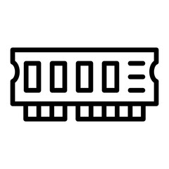 Ram Vector Line Icon Design