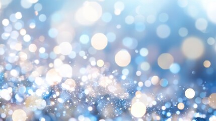 Wall Mural - a captivating abstract blue bokeh light background enhances the aesthetic, creating an uplifting and