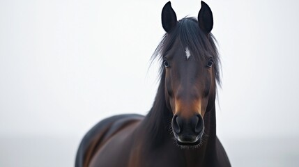 horse close up with copy space 