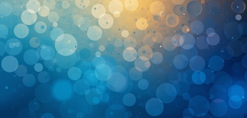 Abstract blue and golden bokeh light pattern