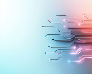 Wall Mural - abstract technology circuit background with colors