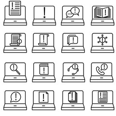 Wall Mural - info icon vector set. help desk illustration sign collection. documentation symbol.