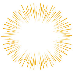 gold fireworks on white background, modern simple style confetti firework celebration banner clipart