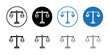 © student - Scales of justice icon linear logo isolated