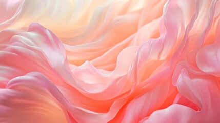 Wall Mural - elegant flowing fabric in soft pink and cream tones with texture