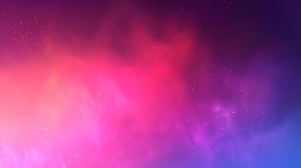 Wall Mural - An abstract background with a gradient of pink and purple with a haze of white particles.