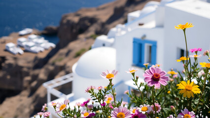 Flowers in Greek islands