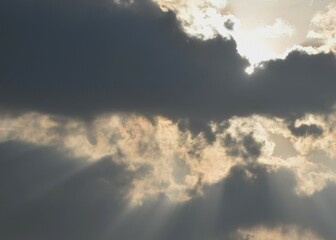 Wall Mural - cloud spreading on twilight sunset sky in evening  