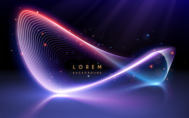 Wall Mural - neon glowing infinity sign lines