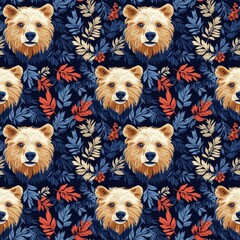 Wall Mural - bear graphic seamless pattern