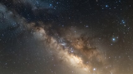 Wall Mural - majestic milky way galaxy at night