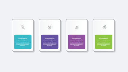 Wall Mural - business infographic design template with 4 options, steps or processes. can be used for workflow la