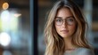 © Tatiana Vagizova - Confident Young Woman with Glasses. Generative AI